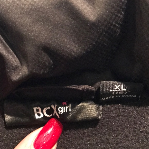 BCX Girls Black Hooded Jacket - Picture 6 of 8